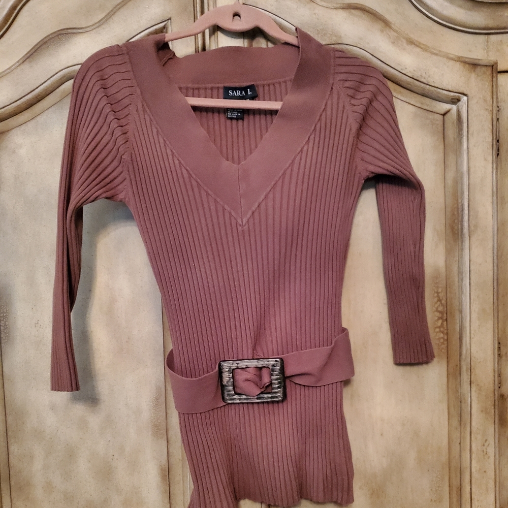 beautiful lt brown sweater. like new.